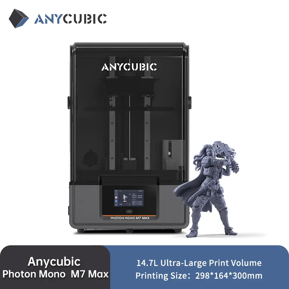 ANYCUBIC Photon Mono M7 Max AE 7K Mono LCD Impressora 3D 14.7L Ultra-Grande Volume de Impressão LCD Resina 3D Impressora COB + Fonte de Luz