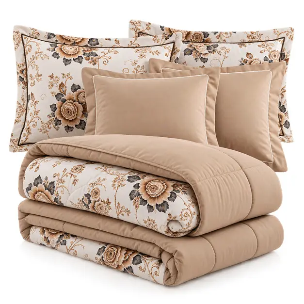 Kit Edredom 5 Peças Lais Algodão Elegância e Sofisticação para o Seu Quarto