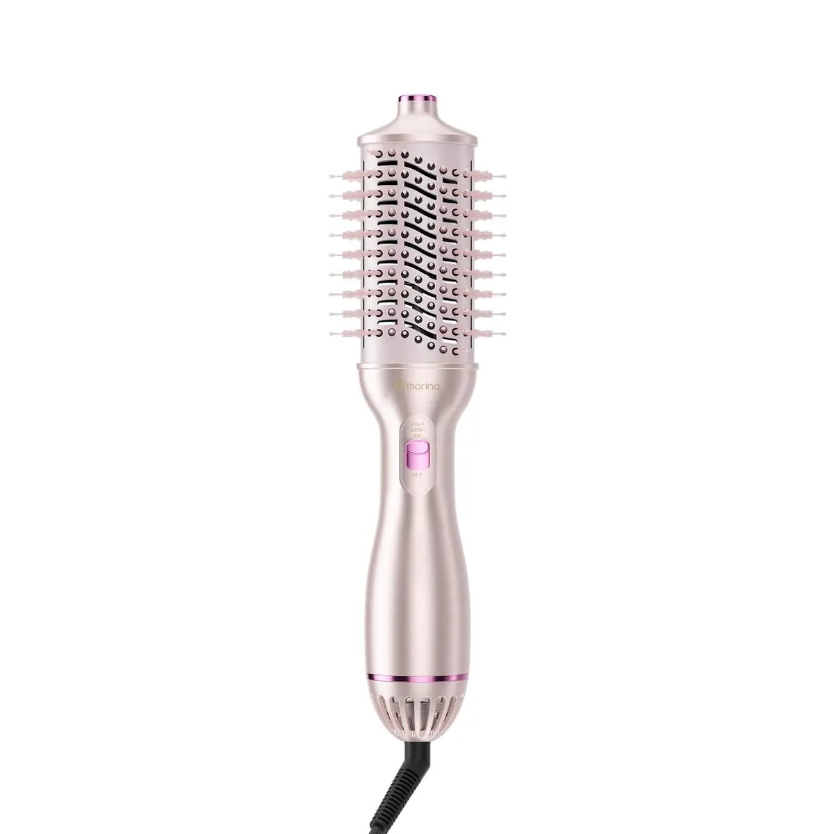 Escova Secadora Modeladora 1000W 220V com Cabo Giratório 360°, ROSA | Penteia, seca e modela com 3 modos, fluxo de ar 360°, aquecimento cerâmico e cabo giratório. - 1