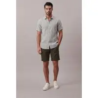 Bermuda Masculino Linho Flamê - Militar
