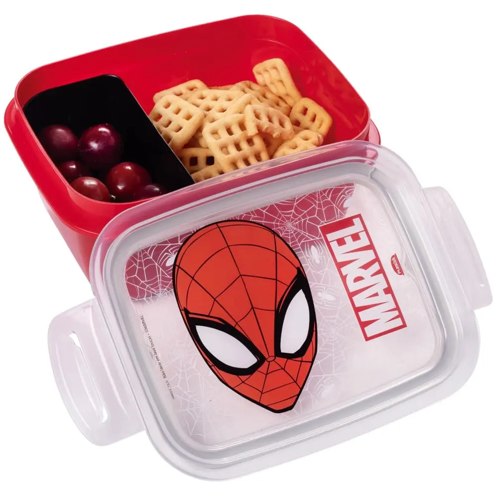 Plasútil Marmita Hermética de Plástico com Trava Homem-Aranha 630 ml