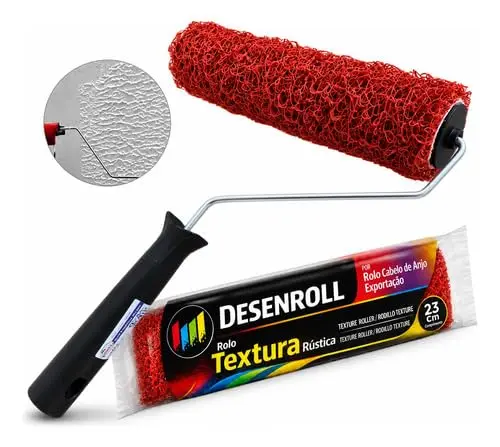 Rolo De Textura Cabelo De Anjo 23cm Exportação C/Suporte | Kit ideal para pintura