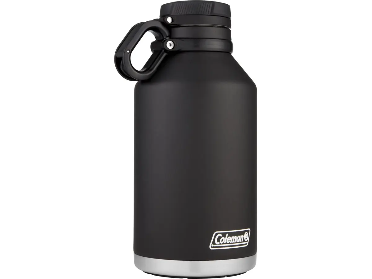 Coleman Growler Garrafa térmica de aço inoxidável, preto, 1,8 L - 1