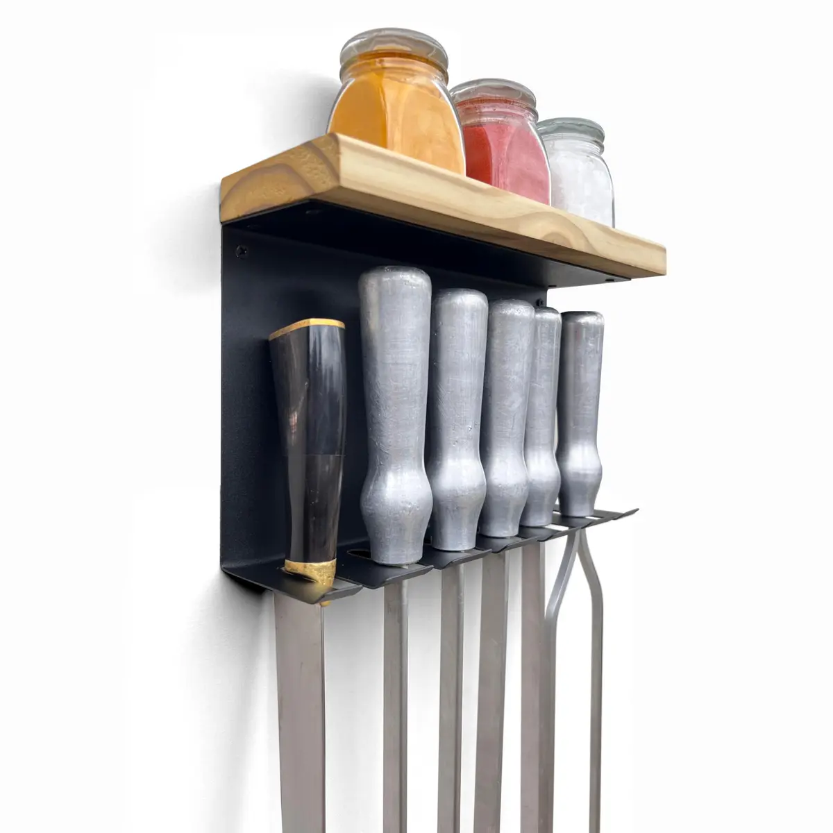 Suporte para Espetos Strassis Design SD-7001 Preto para Churrasqueira Área Gourmet - 1