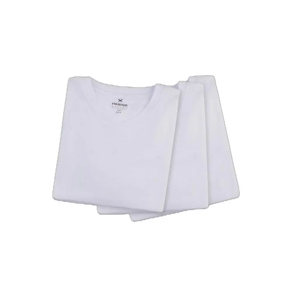 Kit Com 3 Camisetas Masculinas Básicas Regular Gola V - Hering