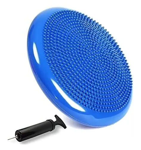 Disco De Equilíbrio Inflável Balance Almofada Cushion Pilates Yoga Fisioterapia Fitness 33cm c Bomba (cores variadas) - 1