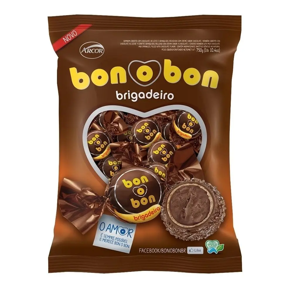 Wafer Bonobon Brigadeiro 50 unidades de 15g