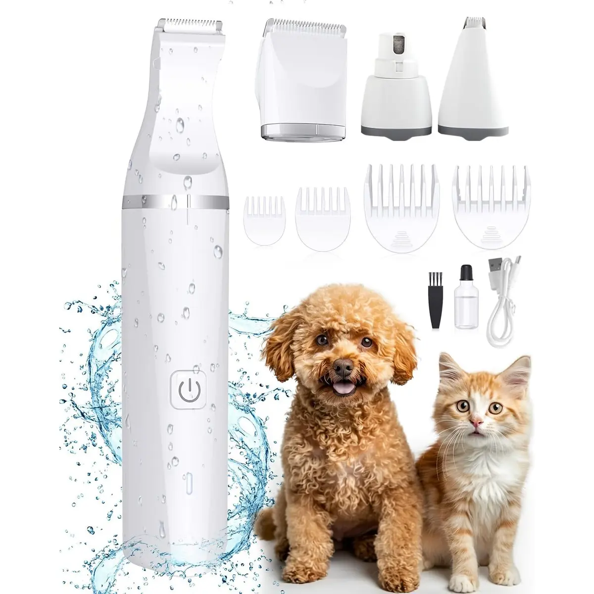 Brinquedos para Caes,Brinquedos para Gatos,Tosquiadeiras para Cães de Baixo Ruído para Aparar Pelos - 1