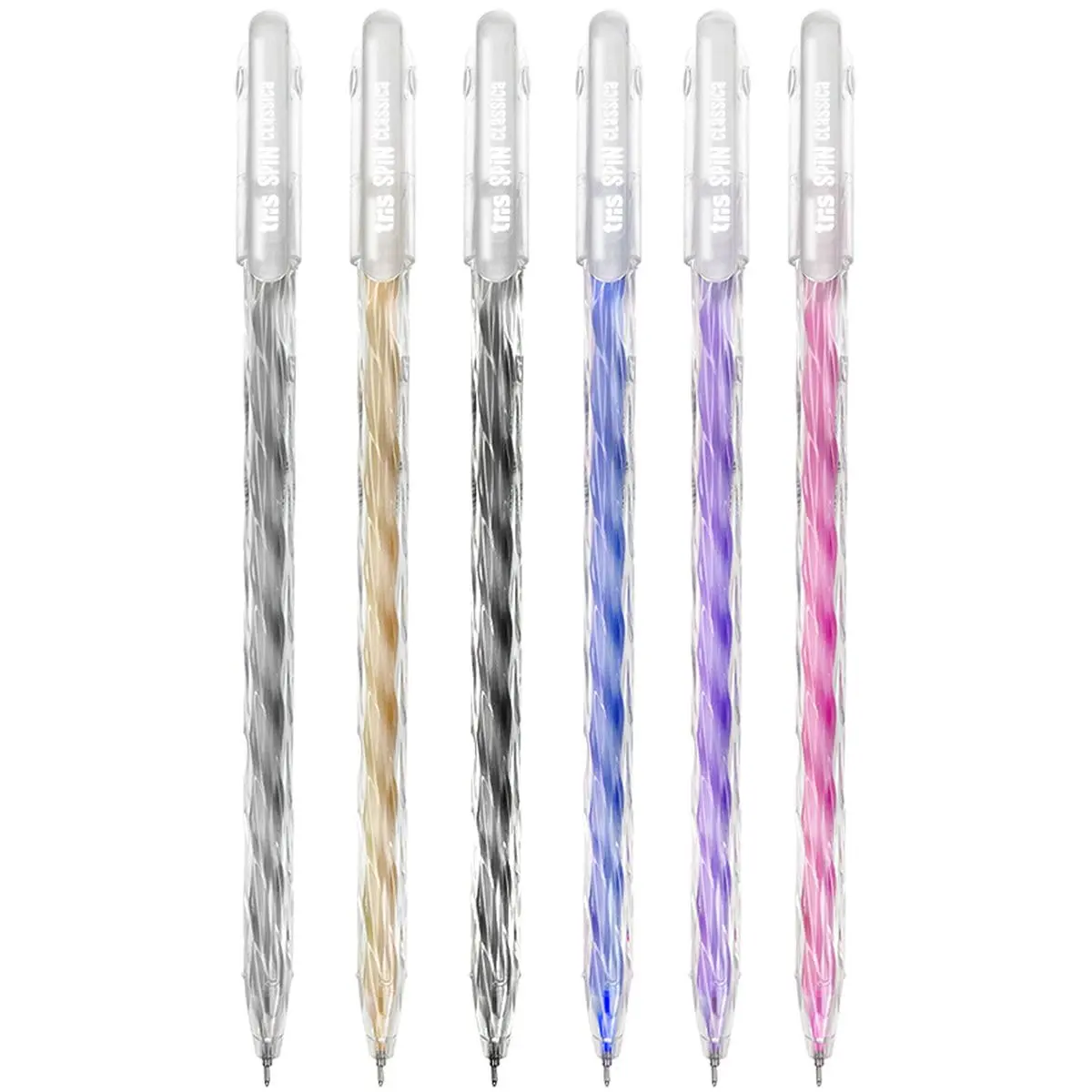 Caneta Gel Tris Spin Regular 0.6 mm Display 24 Unidades