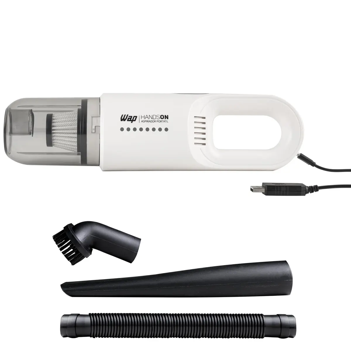 WAP Aspirador de Pó de Mão HANDSON à Bateria, Portátil, 110ml, com Filtro Lavável, 50W 7,4VDC