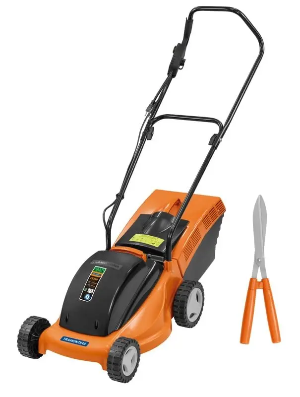 Kit Cortador de Grama Elétrico Tramontina CE35P com Coletor Rígido 1300 W 220 V e Tesoura para Cerca Viva/Grama com Lâmina Metálica e Cabo Plástico