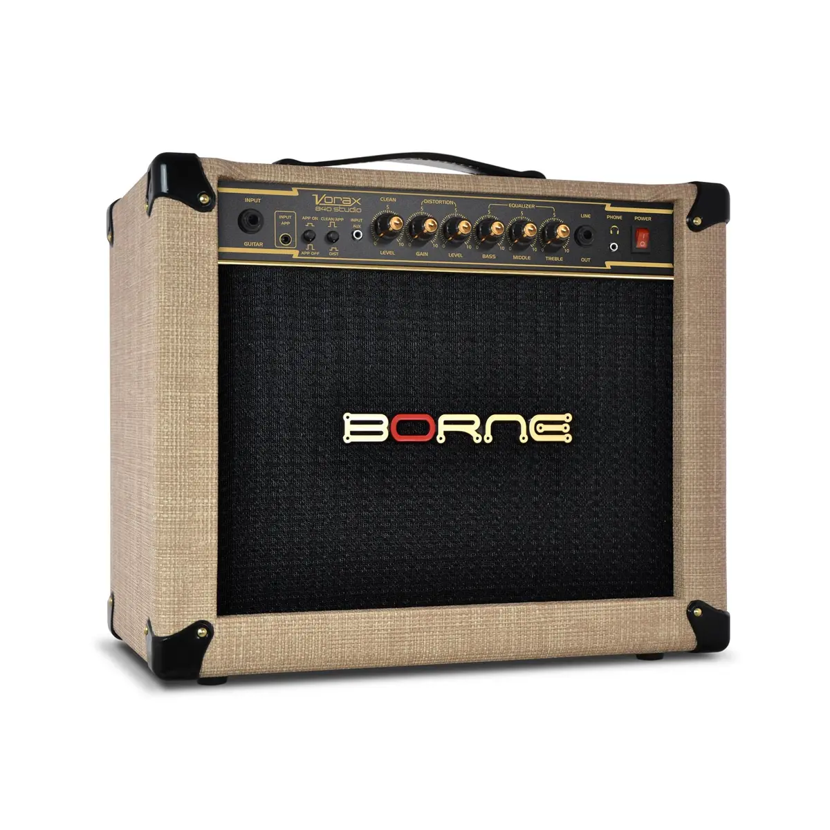 Amplificador Para Guitarra Borne Vorax 840 Studio Palha Conexão App Efeitos 40W
