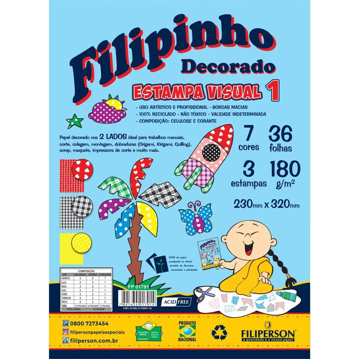 Bloco para Educacao Artistica Textura 1 Decorado 180G 36F-Pacote - 46165