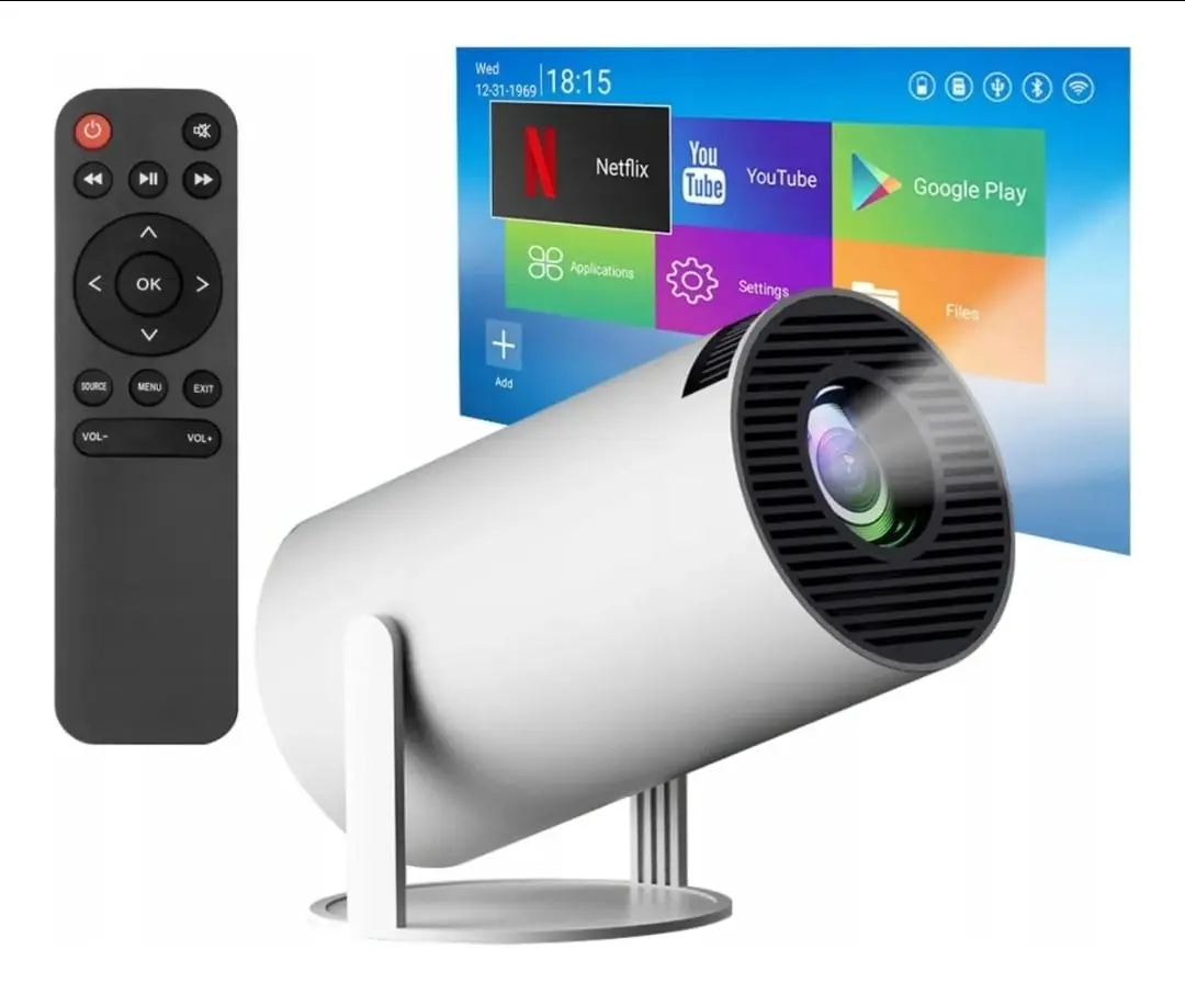 Projetor Portátil Android 11 Smart 4K Wifi 6 Bluetooth 5.0 1080p