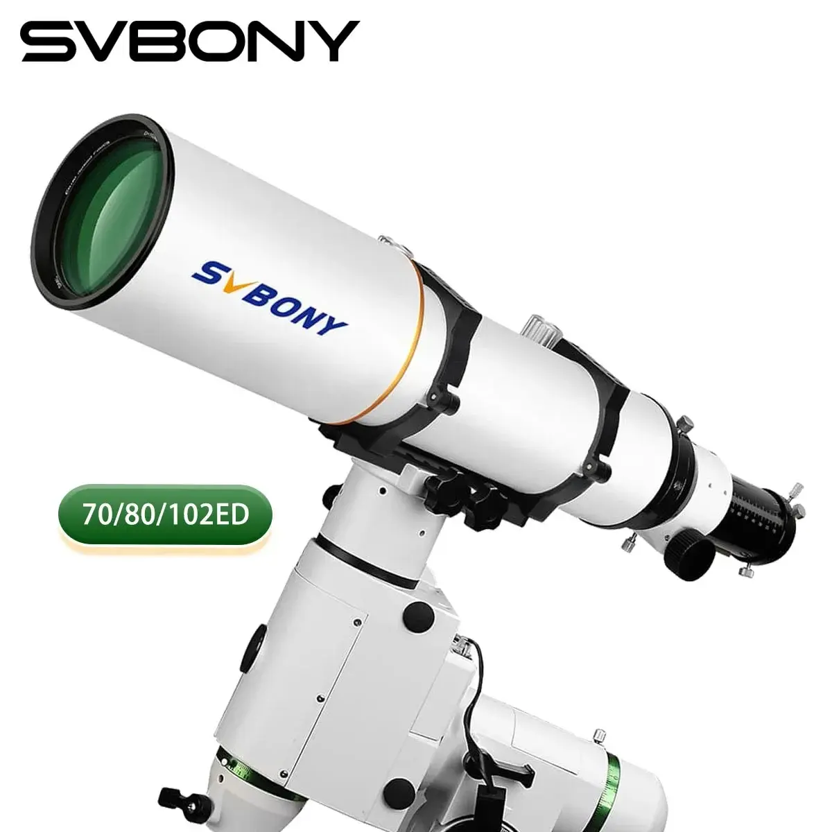 Telescópio Astronômico Svbony SV503 70/80/102ED Refrator Acromático de Baixa Dispensão OTA para Observação Excepcional e Astrofotografia