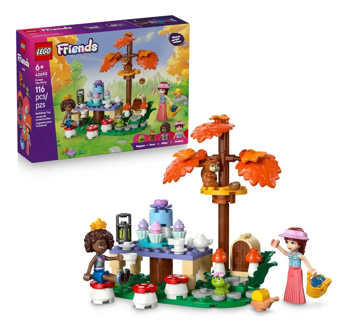 LEGO Friends Festa de Chá na Floresta 42690; Brinquedo de construção com vários acessórios para a hora do chá; Presente incrível para meninas e meninos; 6+
