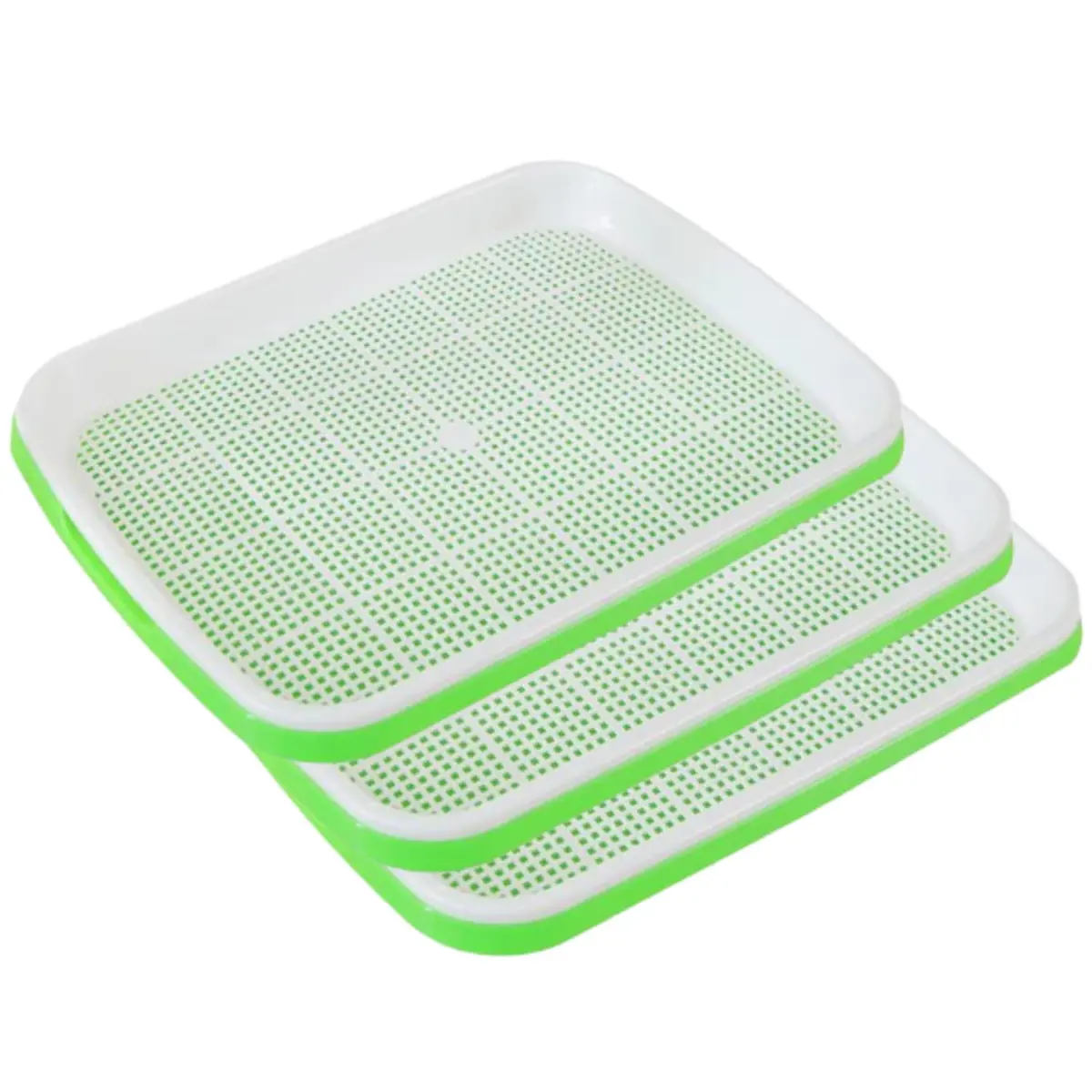 Bandeja De Mudas Hidropônica De Camada Dupla Com Dreno e Grade Perfurada – Ideal Para Germinação, Cultivo Doméstico, Hortas Urbanas e Sistemas de Hidroponia (3) - 1