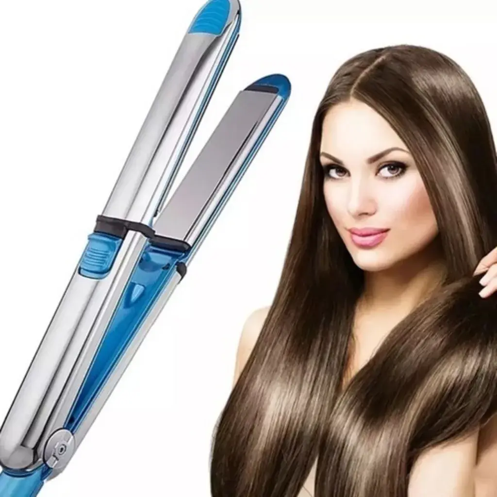 Chapinha Nano Titânio Bivolt 110V 220V com Temperatura Ajustável 230 ° C Alisamento Profissional Anti-Celulite
