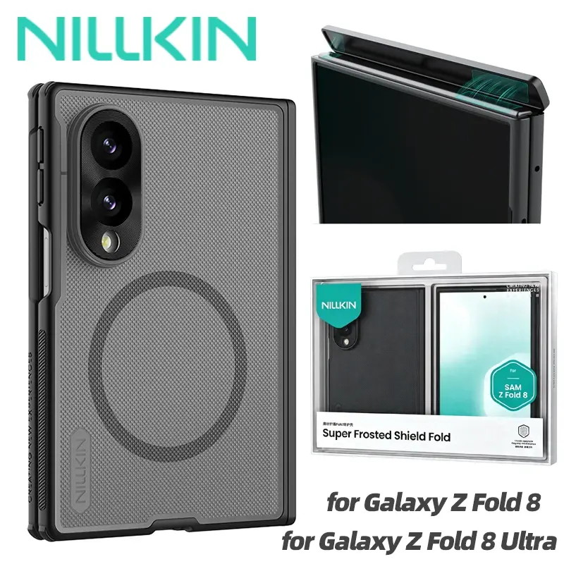Capa Magnética NillKin Super Frosted Shield para Samsung Galaxy Z Fold 8 7 Fold8 Ultra com Proteção de Dobradiça Magsafe - 1