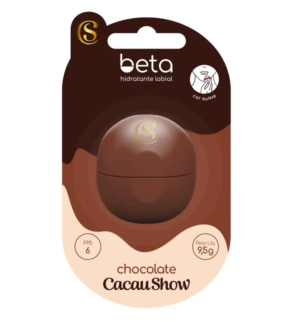 Beta Hidratante Labial com FPS6 - Chocolate Cacau Show 9,5g | Edição especial - 1