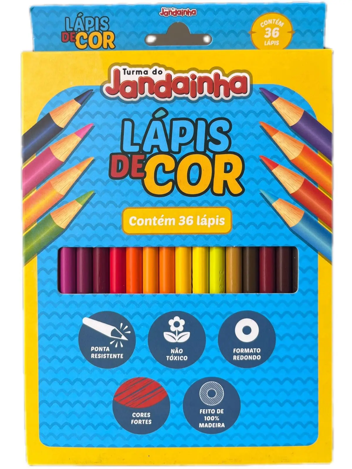 Jandaia - Lápis de Cor Jandainha 36 Cores Fortes Formato Redondo - 1