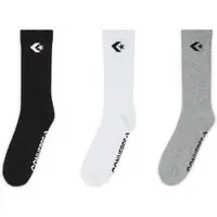 Meia Converse Skate Cano Médio Preto/Branco/Cinza (3 Pares)