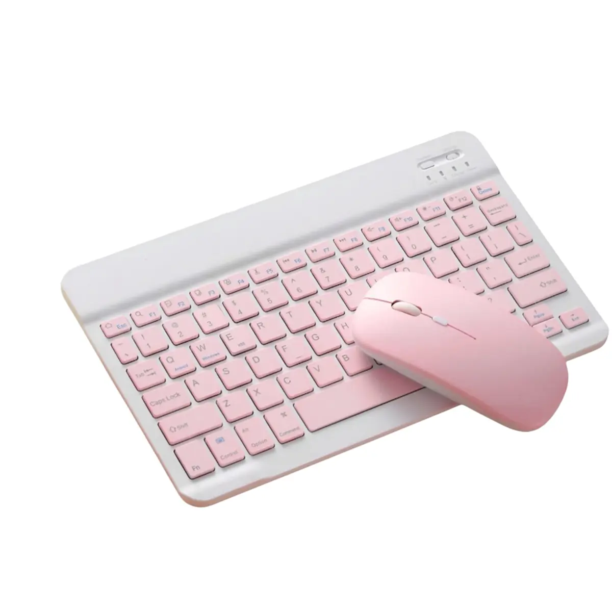 Kit Teclado e Mouse sem Fio Bluetooth Magnético para Tablets e Celulares Compatível com Windows/Mac/Android Para Lite P610 Tab S6 (Rosa) - 1