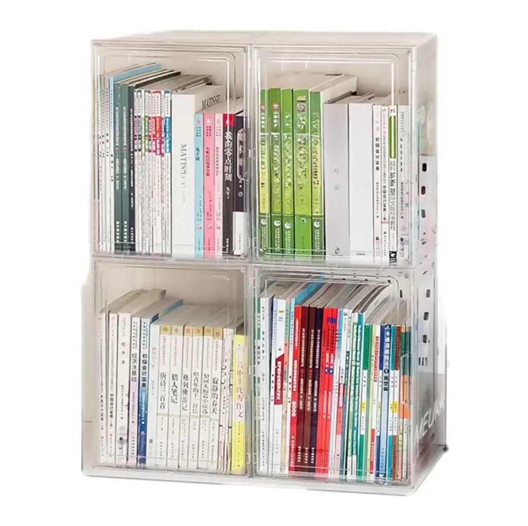 Kit Caixa Organizadora de Livros Acrílico Grande Capacidade(2 unidades)