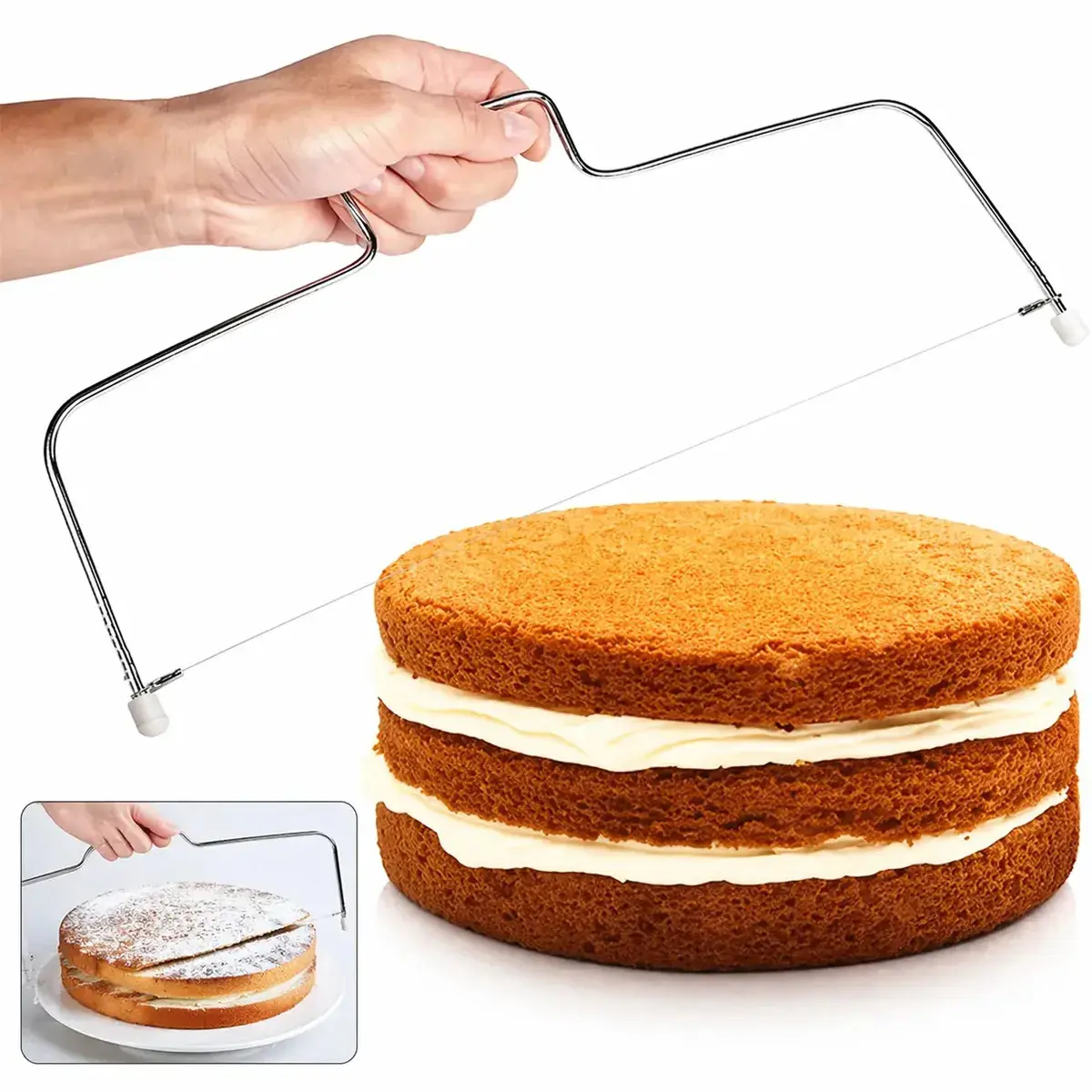 Nivelador De Bolo Cortador Alinhador De Bolo Facil De Cortar 2 Linhas Aço Inox