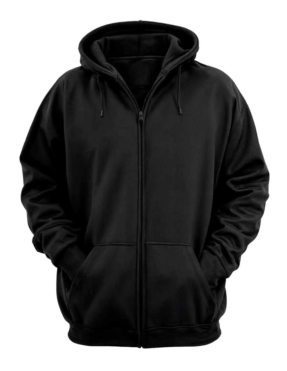 Moletom com Zíper Blusa de Frio Com Capuz Casaco Flanelado Moleton de Algodão Aberto Unissex Feminino Masculino Liso Sem Estampa Blusão