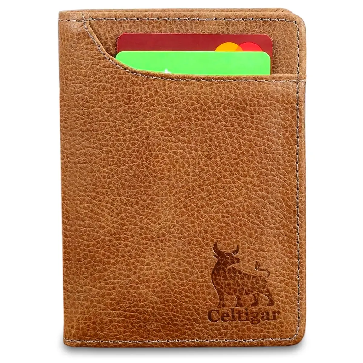 Carteira Vertical Masculina De Couro Legítimo RG CNH Cédulas Cartões Moedas Antifurto Bloqueio RFID
