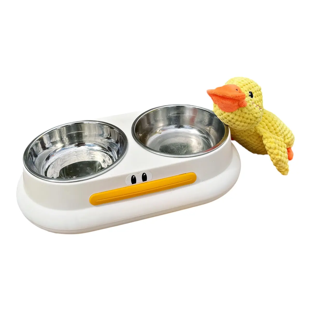 Comedouro Bebedouro Duplo Pet Inox Antiderrapante Cães e Gatos
