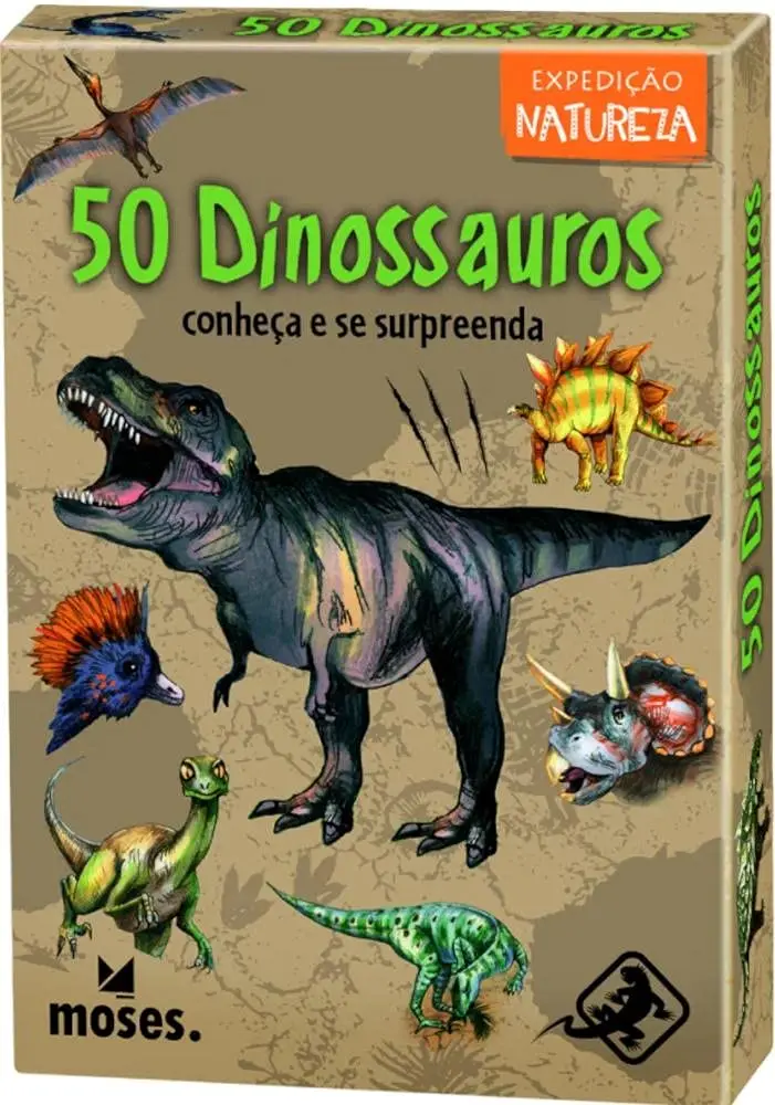 Asmodee 50 Dinossauros conheça e se surpreenda, 2 a 99 Jogadores, Idade +8