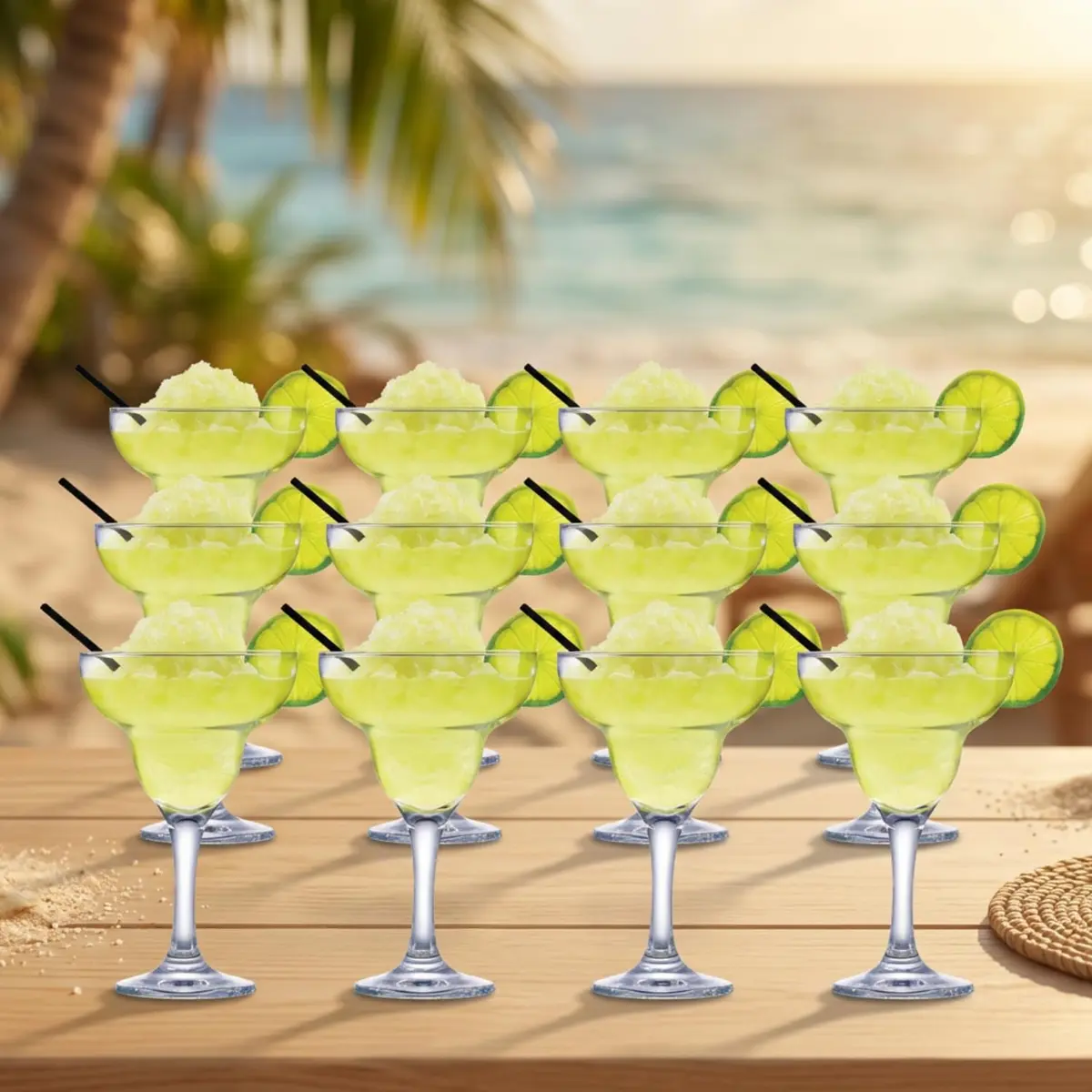 Ruvolo Kit 12 Taça de Vidro Margarita, Taça para Drink Margarita 300ml