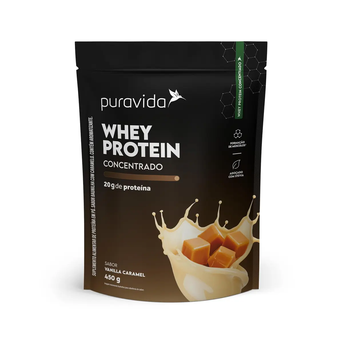 Puravida Whey Protein Concentrado Vanilla Caramel 450G