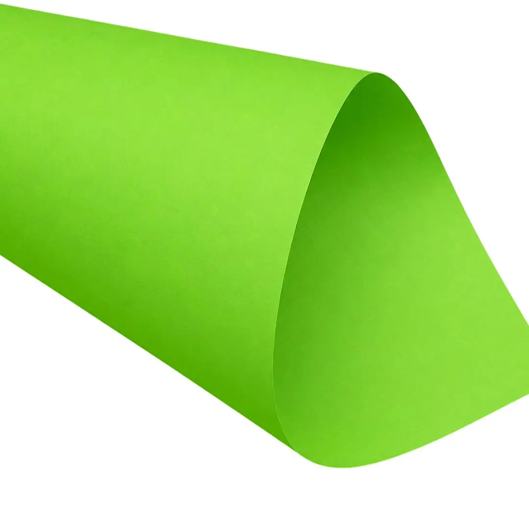 Papel Color Plus A4 180g com 18 Folhas Blendpaper (NeonPlus VERDE) | Estrutura Firme, Caixas e Agendas, Projetos Artesanais, Diversas Medidas, Capas Rígidas