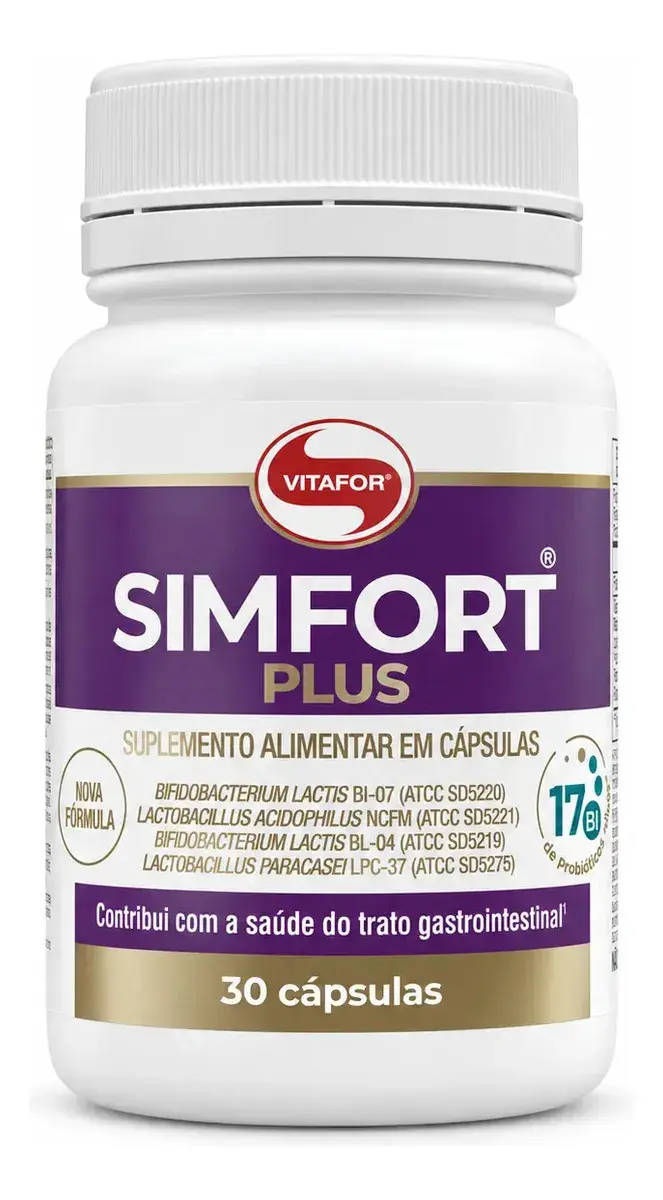 Simfort Plus Probióticos Gastrointestinais 30caps - Vitafor - 1