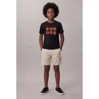 Camiseta Manga Curta Calvin Klein Jeans Boy Basquete - Preto Calvin Klein Jeans