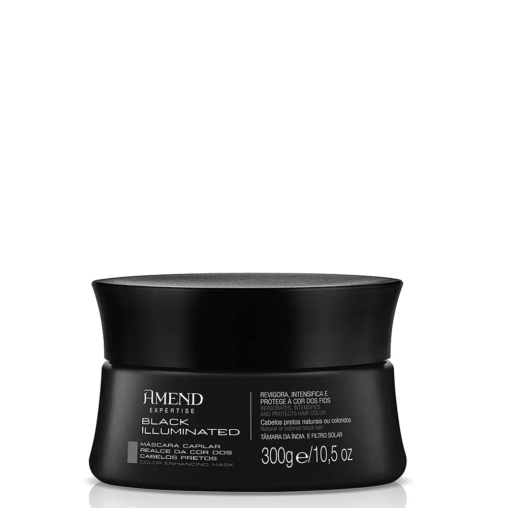 Máscara Amend Expertise Realce da Cor Black Illuminated Cabelos Pretos 300g - 1