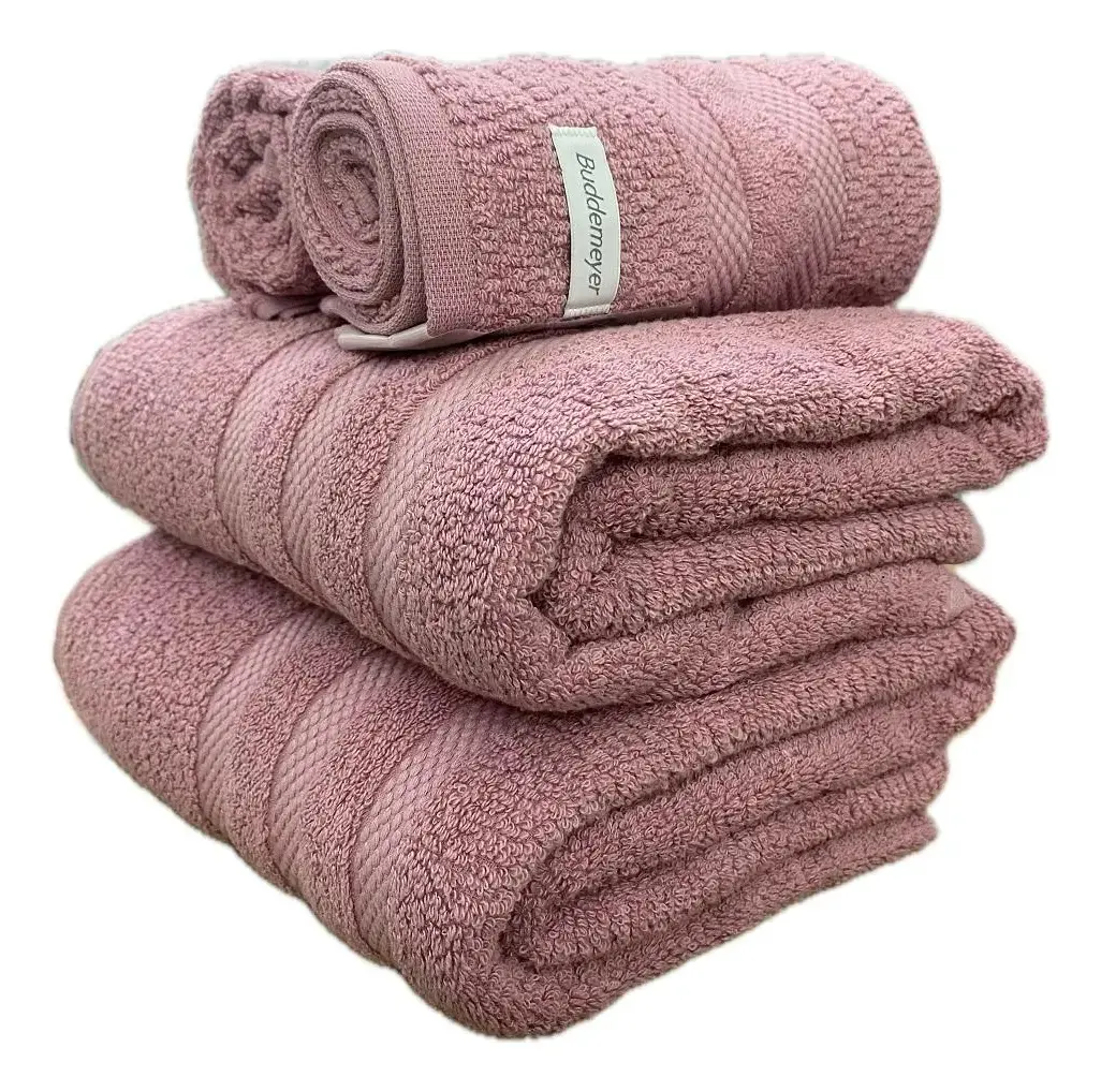 Jogo Toalha Banhão Buddemeyer Vanilla Extra Soft Algodão 4pç Cor Rosa