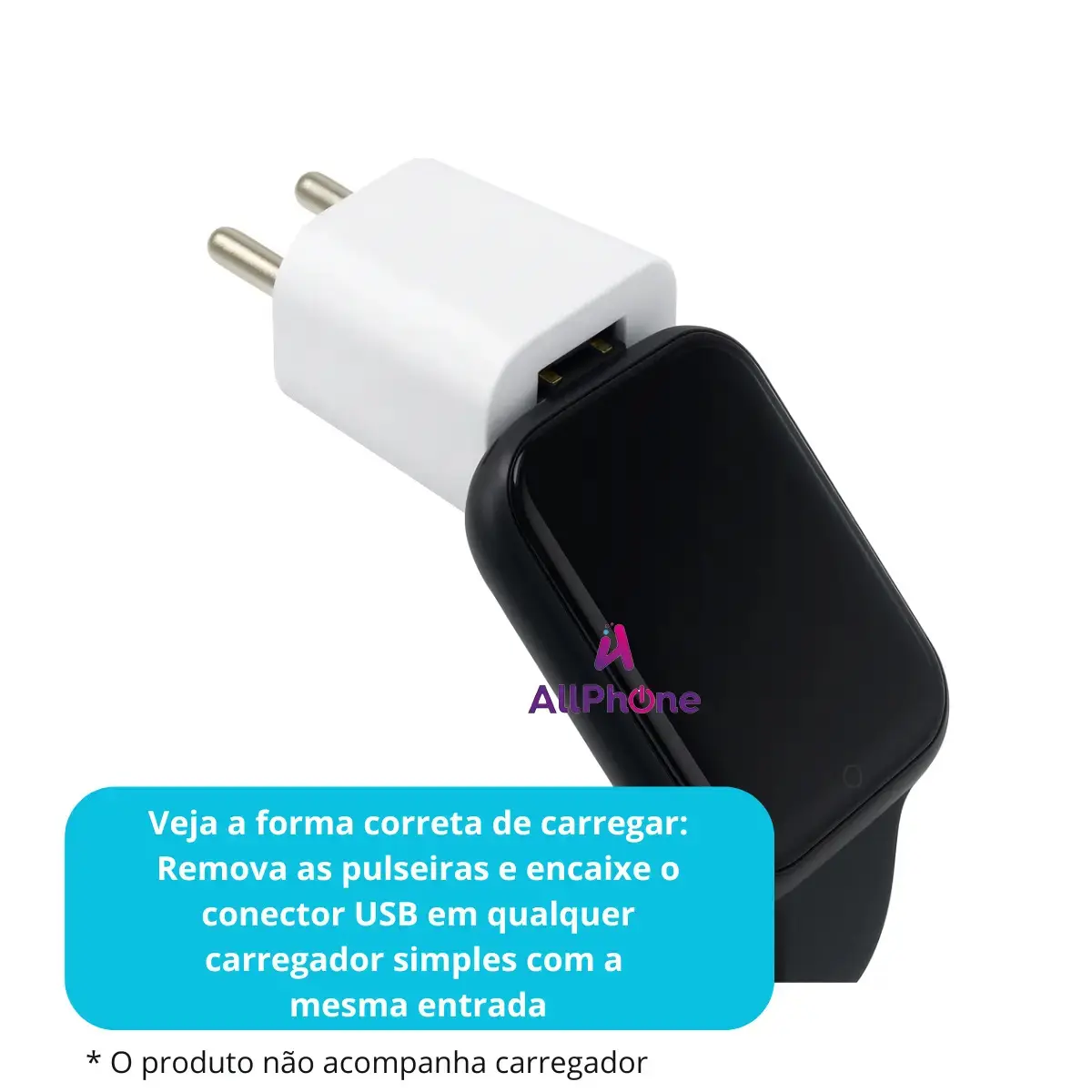 Relogio Smartwatch Digital Masculino / Feminino Bluetooth Ios Android 41mm Preto Allphone thumbnail 5