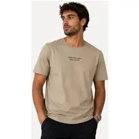 Camiseta Calvin Klein Jeans Masculina Logo New York Cáqui Médio - 1