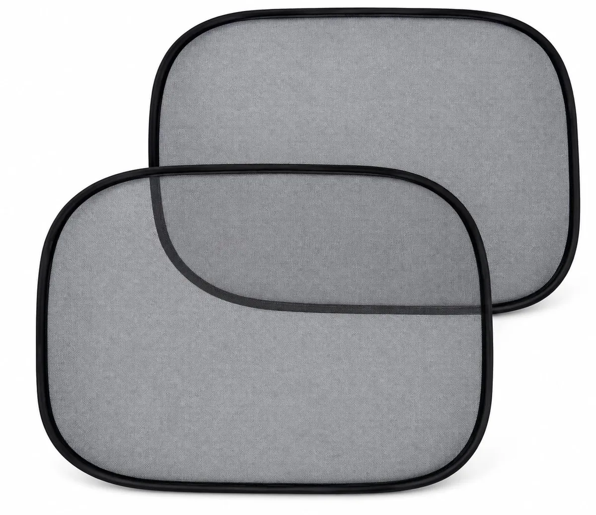 Protetor Solar Veicular 2 Unidades Tapa Sol Automotivo 44x37cm Para Carros | Kit 2 Unidades, 44x37cm, Tela de Malha, Borda Flexível, Dobrável e Fácil de Guardar no Carro - 1