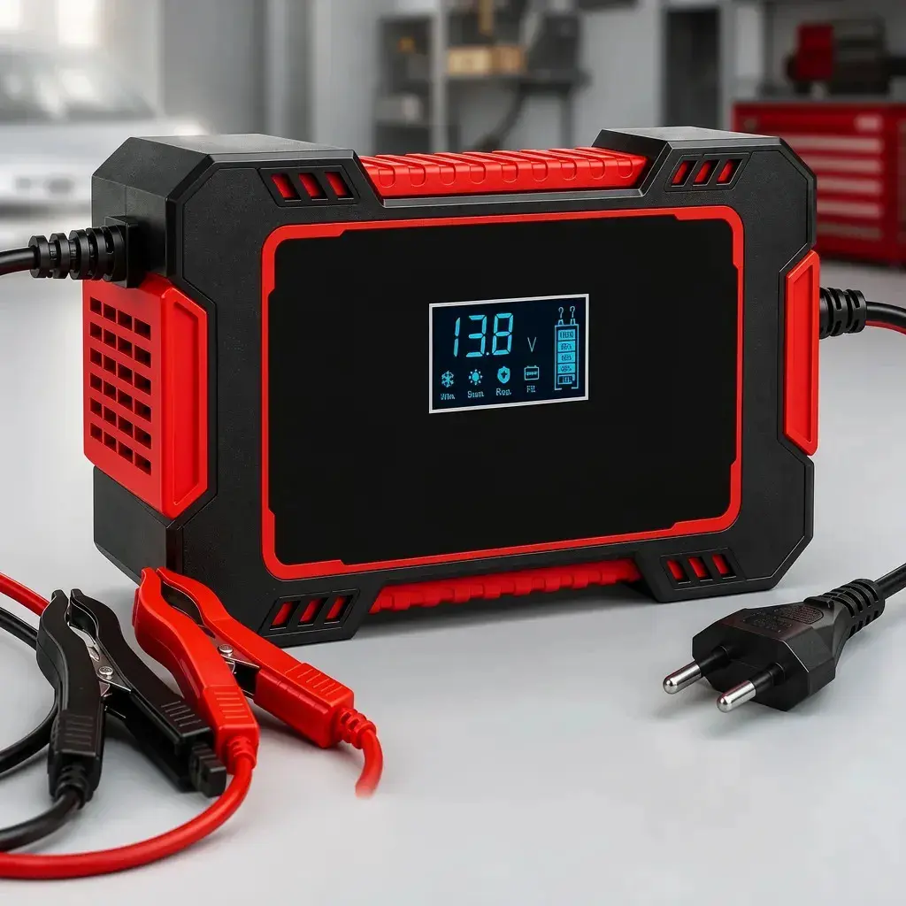 Carregador Inteligente de Bateria Automotiva 12V 6A Bivolt com Display Digital para Baterias 4Ah a 100Ah Carro Moto Utilitário Barco Caminhão Recupera Bateria thumbnail 9