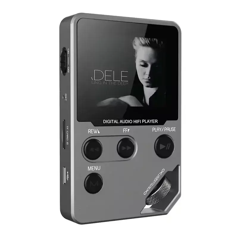 C5 8GB Lossless Bluetooth MP3 Music Player, corpo em liga de zinco, controles rotativos, conexão sem fio, rádio FM, gravador de voz