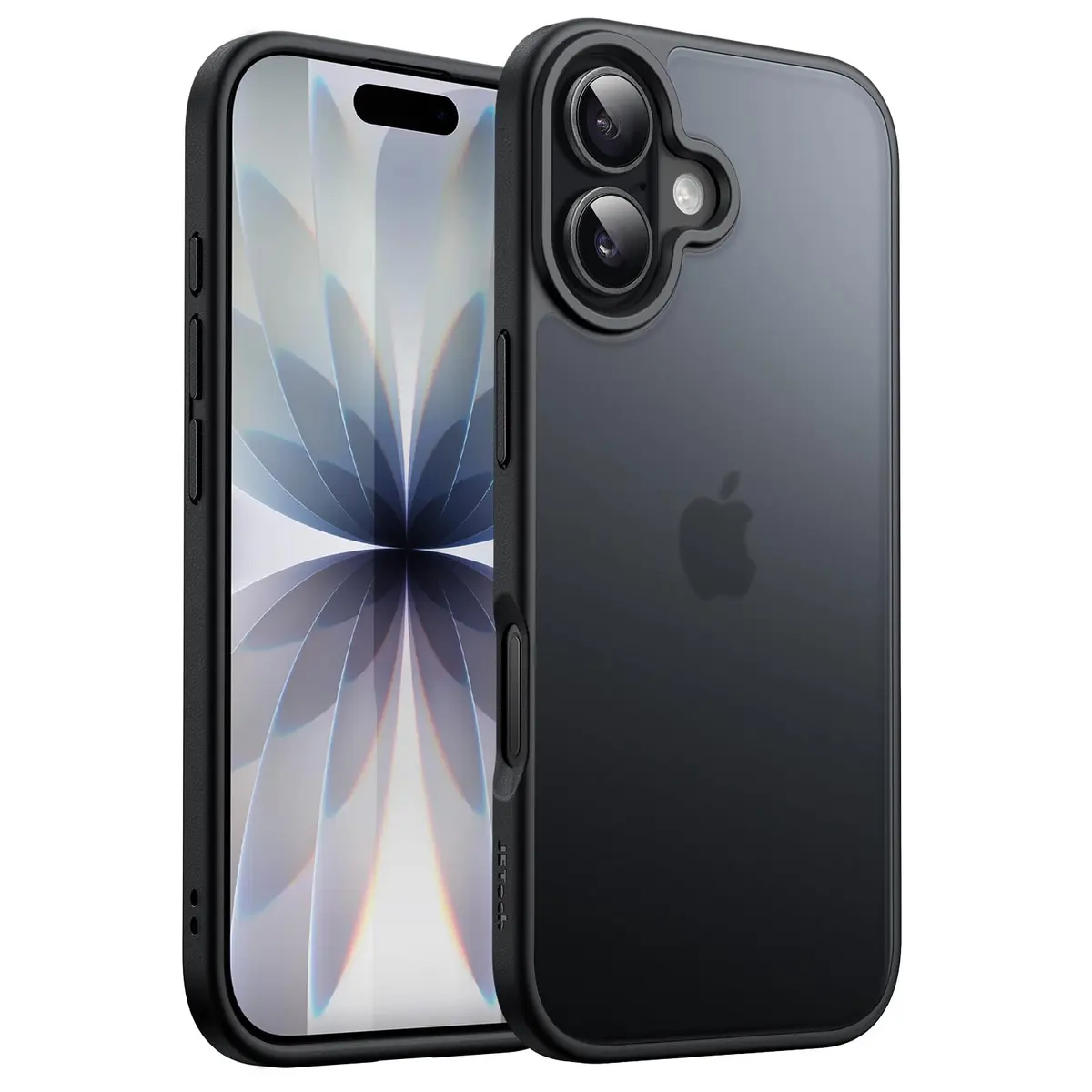 JETech Capa Fosca para iPhone 17, Preto | Proteção de Nível Militar, Acabamento Anti-Impressão Digital, Design À Prova de Choque