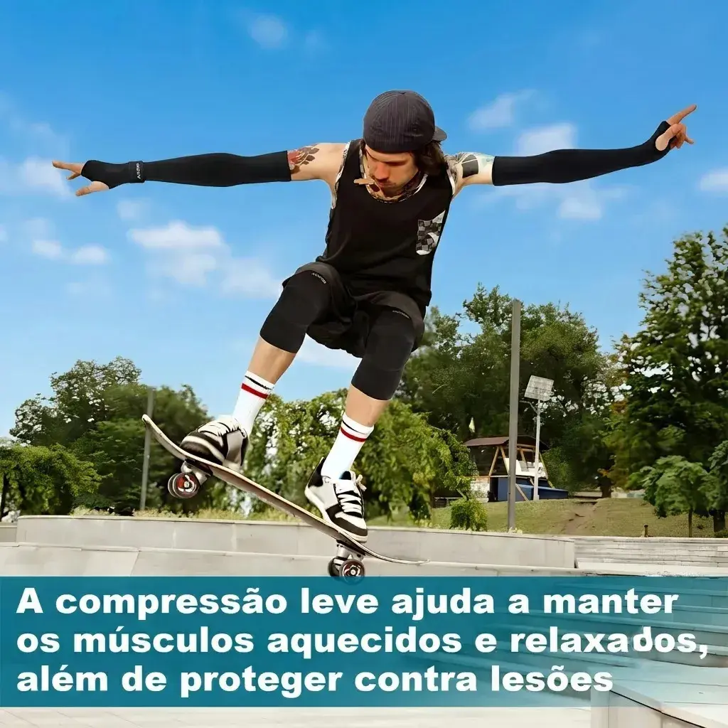 Joelheira Esportiva E Manguito Kit Vôlei Cor Preto Tamanho G thumbnail 9