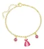 Pulseira Semijoia Princesa Resinada Banho Ouro18k - 1