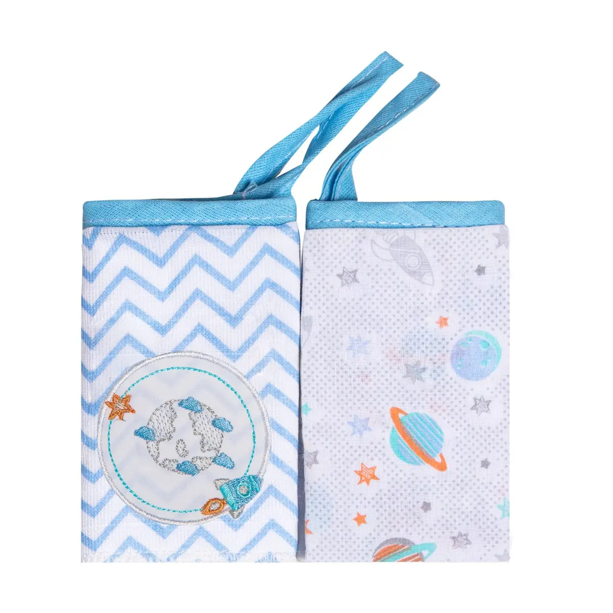 Papi Textil Paninho De Boca Bordados Karinho C/Prendedor De Chupeta 32Cm X 32Cm Contem 02 Un