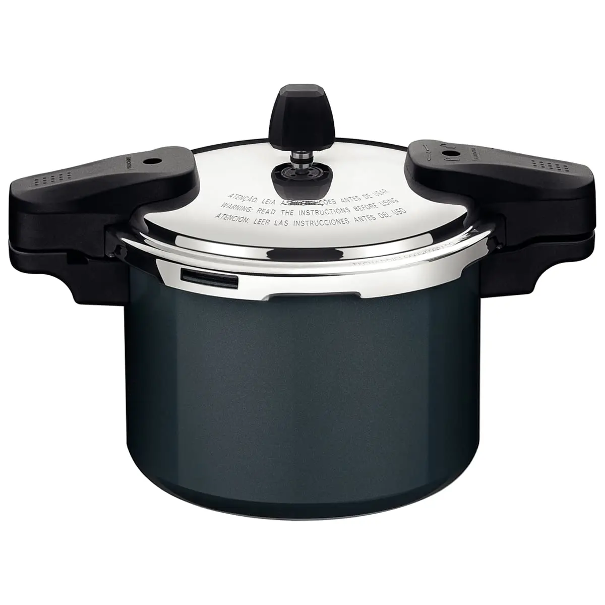 Panela de Pressão Tramontina Torino em Alumínio com Revestimento Interno e Externo Cerâmico Verde Petróleo 20 cm 4,5 L